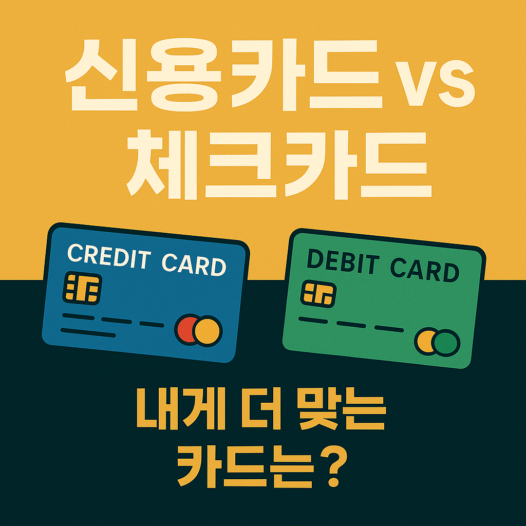 신용카드 vs 체크카드 내게 더 맞는 카드는 무엇일까?